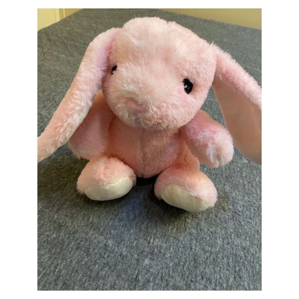 Kellytoy Pink Plush Bunny Rabbit Rattle Crinkle Ear Stuffed Animal 10 Inch Q006